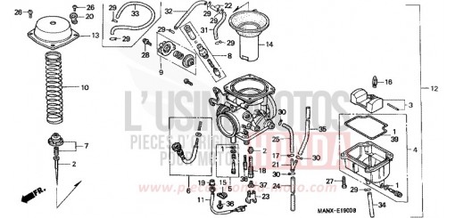 CARBURATEUR NX650X de 1999